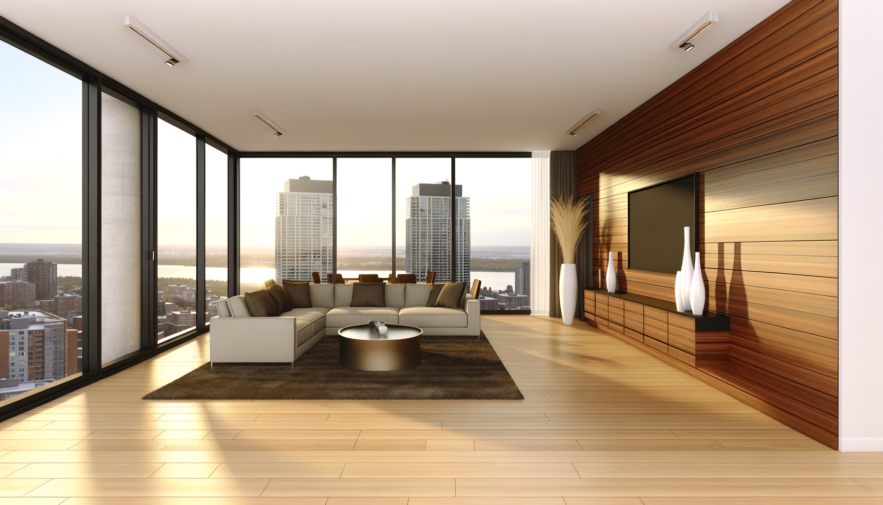 Condo intérieur, vue ville